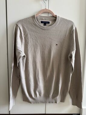 Tommy Hilfiger Men's Crewneck Sweater in Light Taupe